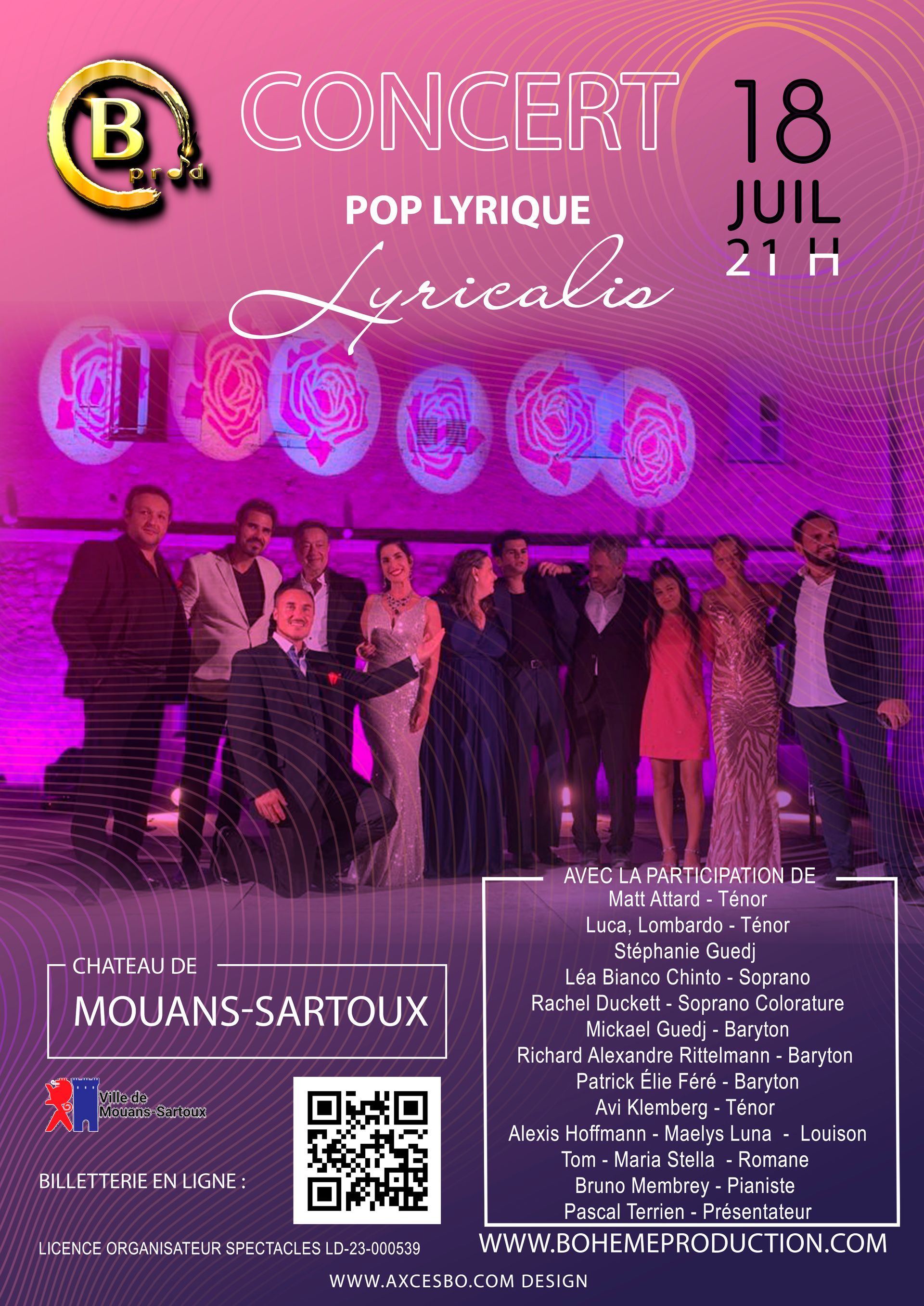 Affiche de concert Bohème Production