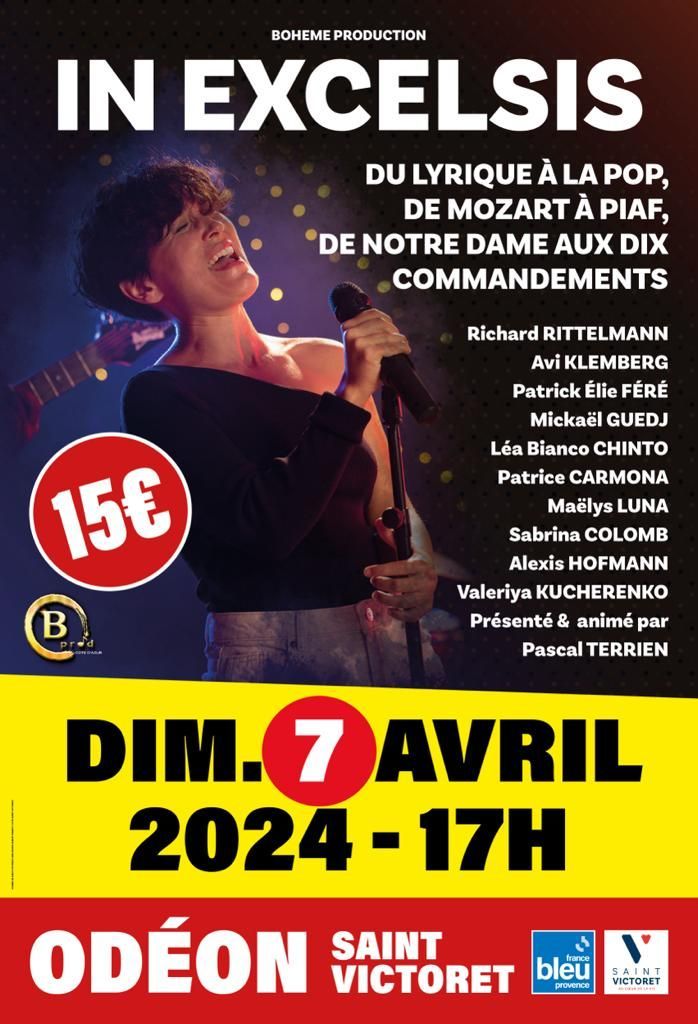 Affiche du concert Bohème Production — Saint-Victoret