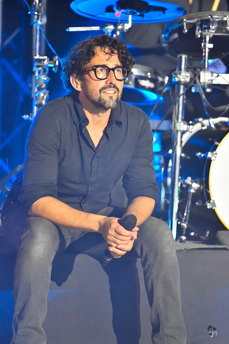 Mathieu Sempéré, ténor des Stentors, sur scène